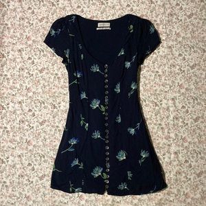 Urban Outfitters Navy Blue Floral Dress